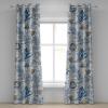 Ambesonne Floral Design Grommet Curtain, Neutral Colors Boho Flowers Vintage Pattern with Leaves Print, Decorative 2-Panel Window Drapes for Bedroom Living Room, 50″ x 54″, Lavender Blue Warm Taupe(Purpleblue Dark Khaki)