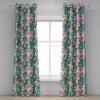 Ambesonne Floral Design Grommet Curtain, Neutral Colors Boho Flowers Vintage Pattern with Leaves Print, Decorative 2-Panel Window Drapes for Bedroom Living Room, 50″ x 54″, Lavender Blue Warm Taupe(Seafoam Pale Pink Blush)