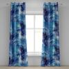 Ambesonne Floral Design Grommet Curtain, Neutral Colors Boho Flowers Vintage Pattern with Leaves Print, Decorative 2-Panel Window Drapes for Bedroom Living Room, 50″ x 54″, Lavender Blue Warm Taupe(Dark Lavender Azure Blue)