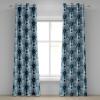 Ambesonne Floral Design Grommet Curtain, Neutral Colors Boho Flowers Vintage Pattern with Leaves Print, Decorative 2-Panel Window Drapes for Bedroom Living Room, 50″ x 54″, Lavender Blue Warm Taupe(Seafoam Purpleblue)