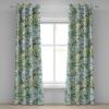 Ambesonne Floral Design Grommet Curtain, Neutral Colors Boho Flowers Vintage Pattern with Leaves Print, Decorative 2-Panel Window Drapes for Bedroom Living Room, 50″ x 54″, Lavender Blue Warm Taupe(Apple Green Seafoam)