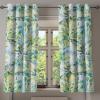 Ambesonne Floral Design Grommet Curtain, Neutral Colors Boho Flowers Vintage Pattern with Leaves Print, Decorative 2-Panel Window Drapes for Bedroom Living Room, 50″ x 54″, Lavender Blue Warm Taupe(Apple Green Seafoam)