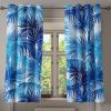 Ambesonne Floral Design Grommet Curtain, Neutral Colors Boho Flowers Vintage Pattern with Leaves Print, Decorative 2-Panel Window Drapes for Bedroom Living Room, 50″ x 54″, Lavender Blue Warm Taupe(Dark Lavender Azure Blue)