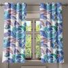 Ambesonne Floral Design Grommet Curtain, Neutral Colors Boho Flowers Vintage Pattern with Leaves Print, Decorative 2-Panel Window Drapes for Bedroom Living Room, 50″ x 54″, Lavender Blue Warm Taupe(Eggshell and Dark Lavender)