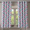 Ambesonne Floral Design Grommet Curtain, Neutral Colors Boho Flowers Vintage Pattern with Leaves Print, Decorative 2-Panel Window Drapes for Bedroom Living Room, 50″ x 54″, Lavender Blue Warm Taupe(Dimgray Pastel Pink)