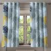 Ambesonne Floral Design Grommet Curtain, Neutral Colors Boho Flowers Vintage Pattern with Leaves Print, Decorative 2-Panel Window Drapes for Bedroom Living Room, 50″ x 54″, Lavender Blue Warm Taupe(Soft Blue Purpleblue)