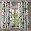 Ambesonne Floral Design Grommet Curtain, Neutral Colors Boho Flowers Vintage Pattern with Leaves Print, Decorative 2-Panel Window Drapes for Bedroom Living Room, 50″ x 54″, Lavender Blue Warm Taupe(Pale Pink Forest Green)