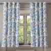 Ambesonne Floral Design Grommet Curtain, Neutral Colors Boho Flowers Vintage Pattern with Leaves Print, Decorative 2-Panel Window Drapes for Bedroom Living Room, 50″ x 54″, Lavender Blue Warm Taupe(Taupe and Off White)