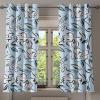 Ambesonne Floral Design Grommet Curtain, Neutral Colors Boho Flowers Vintage Pattern with Leaves Print, Decorative 2-Panel Window Drapes for Bedroom Living Room, 50″ x 54″, Lavender Blue Warm Taupe(Pale Blue and Cadet Blue)