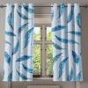 Ambesonne Floral Design Grommet Curtain, Neutral Colors Boho Flowers Vintage Pattern with Leaves Print, Decorative 2-Panel Window Drapes for Bedroom Living Room, 50″ x 54″, Lavender Blue Warm Taupe(Pale Azure Blue Sea)
