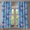 Ambesonne Floral Design Grommet Curtain, Neutral Colors Boho Flowers Vintage Pattern with Leaves Print, Decorative 2-Panel Window Drapes for Bedroom Living Room, 50″ x 54″, Lavender Blue Warm Taupe(Pale Lavender Sea Blue)