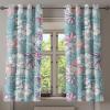 Ambesonne Floral Design Grommet Curtain, Neutral Colors Boho Flowers Vintage Pattern with Leaves Print, Decorative 2-Panel Window Drapes for Bedroom Living Room, 50″ x 54″, Lavender Blue Warm Taupe(Hot Pink Seafoam and White)