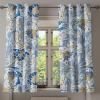 Ambesonne Floral Design Grommet Curtain, Neutral Colors Boho Flowers Vintage Pattern with Leaves Print, Decorative 2-Panel Window Drapes for Bedroom Living Room, 50″ x 54″, Lavender Blue Warm Taupe(Purpleblue Dark Khaki)