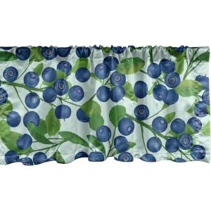 Ambesonne Aquarelle Leaves Window Valance, Simple Design Modern Leafy Pattern with Watercolor Style Neutral Art, Curtain Valance for Kitchen Bedroom Decor with Rod Pocket, 54″ X 18″, Fern Green White(Dark Lavender Fern Green)
