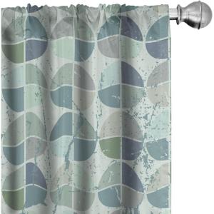 Ambesonne Blooming Roses Curtains, Sketch Drawn Neutral Colors Dreamy Garden Flowers with Delicate Petals, Window Treatments 2 Panel Set for Living Room Bedroom, Pair of – 28″ x 95″, Indigo Pale Ruby(Laurel Green and Blue Grey)