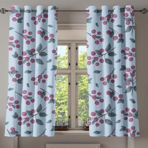 Ambesonne Floral Design Grommet Curtain, Neutral Colors Boho Flowers Vintage Pattern with Leaves Print, Decorative 2-Panel Window Drapes for Bedroom Living Room, 50″ x 54″, Lavender Blue Warm Taupe(Blue Dried Rose)