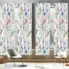 Ambesonne Birds and Nature Curtains, Cottagecore Art Leaves and Flowers Spring with Hummingbirds, Window Treatments 2 Panel Set for Living Room Bedroom, Pair of – 28″ x 84″, White Laurel Green Lilac(White Laurel Green Lilac)