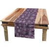 Ambesonne Eggplant Table Runner, Christmas Inspired Flowers Snowflakes and Swirls in a Violet Delicate Environment, Dining Room Kitchen Rectangular Runner, 12″ X 72″, Violet