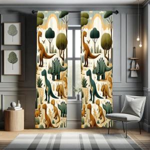 Ambesonne Birds and Nature Curtains, Cottagecore Art Leaves and Flowers Spring with Hummingbirds, Window Treatments 2 Panel Set for Living Room Bedroom, Pair of – 28″ x 84″, White Laurel Green Lilac(Ginger Olive Green Salmon)