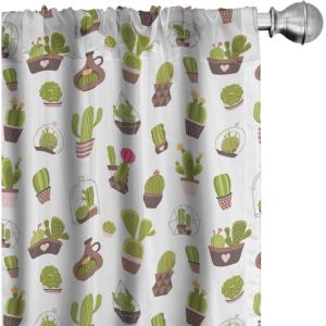 Ambesonne Birds and Nature Curtains, Cottagecore Art Leaves and Flowers Spring with Hummingbirds, Window Treatments 2 Panel Set for Living Room Bedroom, Pair of – 28″ x 84″, White Laurel Green Lilac(Green)