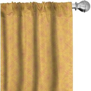 Ambesonne Birds and Nature Curtains, Cottagecore Art Leaves and Flowers Spring with Hummingbirds, Window Treatments 2 Panel Set for Living Room Bedroom, Pair of – 28″ x 84″, White Laurel Green Lilac(Dark Peach)