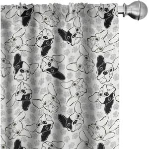 Ambesonne Birds and Nature Curtains, Cottagecore Art Leaves and Flowers Spring with Hummingbirds, Window Treatments 2 Panel Set for Living Room Bedroom, Pair of – 28″ x 84″, White Laurel Green Lilac(Grey White)