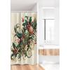 Ambesonne Christmas Stall Shower Curtain, Traditional Xmas Berries Toyon and Globes Ornate on Plain Backdrop, Fabric Bathroom Decor Set with Hooks, 36″ W x 72″ L, Beige Green and Vermilion