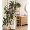 Ambesonne Christmas Stall Shower Curtain, Traditional Xmas Berries Toyon and Globes Ornate on Plain Backdrop, Fabric Bathroom Decor Set with Hooks, 36″ W x 72″ L, Beige Green and Vermilion