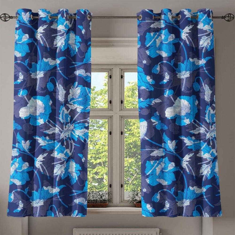 imageAmbesonne Fantasy Floral Grommet Curtain Night Time Garden Flowers with Neutral Colors Boho Petals Print Decorative 2Panel Window Drapes for Bedroom Living Room 50quot x 72quot Indigo Pale Pink MauveSky Blue Ceil Blue Quartz
