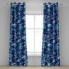 Ambesonne Fantasy Floral Grommet Curtain, Night Time Garden Flowers with Neutral Colors Boho Petals Print, Decorative 2-Panel Window Drapes for Bedroom Living Room, 50″ x 72″, Indigo Pale Pink Mauve(Sky Blue Ceil Blue Quartz)