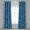 Ambesonne Fantasy Floral Grommet Curtain, Night Time Garden Flowers with Neutral Colors Boho Petals Print, Decorative 2-Panel Window Drapes for Bedroom Living Room, 50″ x 72″, Indigo Pale Pink Mauve(Sky Blue Pale Azure Blue)