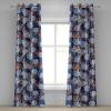 Ambesonne Fantasy Floral Grommet Curtain, Night Time Garden Flowers with Neutral Colors Boho Petals Print, Decorative 2-Panel Window Drapes for Bedroom Living Room, 50″ x 72″, Indigo Pale Pink Mauve(Dark Indigo Burnt Sienna)