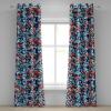 Ambesonne Fantasy Floral Grommet Curtain, Night Time Garden Flowers with Neutral Colors Boho Petals Print, Decorative 2-Panel Window Drapes for Bedroom Living Room, 50″ x 72″, Indigo Pale Pink Mauve(Burnt Sienna Pale Blue)