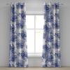 Ambesonne Fantasy Floral Grommet Curtain, Night Time Garden Flowers with Neutral Colors Boho Petals Print, Decorative 2-Panel Window Drapes for Bedroom Living Room, 50″ x 72″, Indigo Pale Pink Mauve(Dark Ceil Blue and Grey)