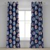 Ambesonne Fantasy Floral Grommet Curtain, Night Time Garden Flowers with Neutral Colors Boho Petals Print, Decorative 2-Panel Window Drapes for Bedroom Living Room, 50″ x 72″, Indigo Pale Pink Mauve(Indigo Multicolor)