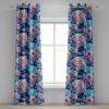 Ambesonne Fantasy Floral Grommet Curtain, Night Time Garden Flowers with Neutral Colors Boho Petals Print, Decorative 2-Panel Window Drapes for Bedroom Living Room, 50″ x 72″, Indigo Pale Pink Mauve(Dried Rose and Azure Blue)