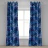 Ambesonne Fantasy Floral Grommet Curtain, Night Time Garden Flowers with Neutral Colors Boho Petals Print, Decorative 2-Panel Window Drapes for Bedroom Living Room, 50″ x 72″, Indigo Pale Pink Mauve(Dark Lavender Indigo)