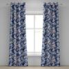 Ambesonne Fantasy Floral Grommet Curtain, Night Time Garden Flowers with Neutral Colors Boho Petals Print, Decorative 2-Panel Window Drapes for Bedroom Living Room, 50″ x 72″, Indigo Pale Pink Mauve(Pastel Brown Dark Violet)