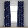 Ambesonne Fantasy Floral Grommet Curtain, Night Time Garden Flowers with Neutral Colors Boho Petals Print, Decorative 2-Panel Window Drapes for Bedroom Living Room, 50″ x 72″, Indigo Pale Pink Mauve(Indigo Pale Peach White)