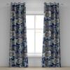 Ambesonne Fantasy Floral Grommet Curtain, Night Time Garden Flowers with Neutral Colors Boho Petals Print, Decorative 2-Panel Window Drapes for Bedroom Living Room, 50″ x 72″, Indigo Pale Pink Mauve(Indigo Peacock Green)