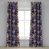 Ambesonne Fantasy Floral Grommet Curtain, Night Time Garden Flowers with Neutral Colors Boho Petals Print, Decorative 2-Panel Window Drapes for Bedroom Living Room, 50″ x 72″, Indigo Pale Pink Mauve(Lime Green and Dried Rose)