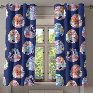 Ambesonne Fantasy Floral Grommet Curtain, Night Time Garden Flowers with Neutral Colors Boho Petals Print, Decorative 2-Panel Window Drapes for Bedroom Living Room, 50″ x 72″, Indigo Pale Pink Mauve(Indigo Multicolor)