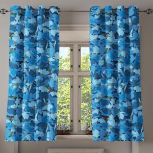 Ambesonne Fantasy Floral Grommet Curtain, Night Time Garden Flowers with Neutral Colors Boho Petals Print, Decorative 2-Panel Window Drapes for Bedroom Living Room, 50″ x 72″, Indigo Pale Pink Mauve(Sky Blue Pale Azure Blue)