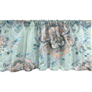 Ambesonne Jungle Boho Window Valance, Dreamy Silhouettes of Flowers Vintage Drawn with Lines Neutral Art, Curtain Valance for Kitchen Bedroom Decor with Rod Pocket, 54″ X 18″, Almond Green Sea Green(Warm Taupe Almond Green)
