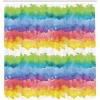 Ambesonne Christmas Shower Curtain, Stylized Reindeers Santa Claus Penguins and Xmas Tree on Stripes Cute Design, Fabric Bathroom Decor Set with Hooks, 69″ W x 70″ L, White Brown(Green Purple)