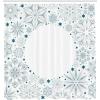 Ambesonne Christmas Shower Curtain, Stylized Reindeers Santa Claus Penguins and Xmas Tree on Stripes Cute Design, Fabric Bathroom Decor Set with Hooks, 69″ W x 70″ L, White Brown(Teal White)
