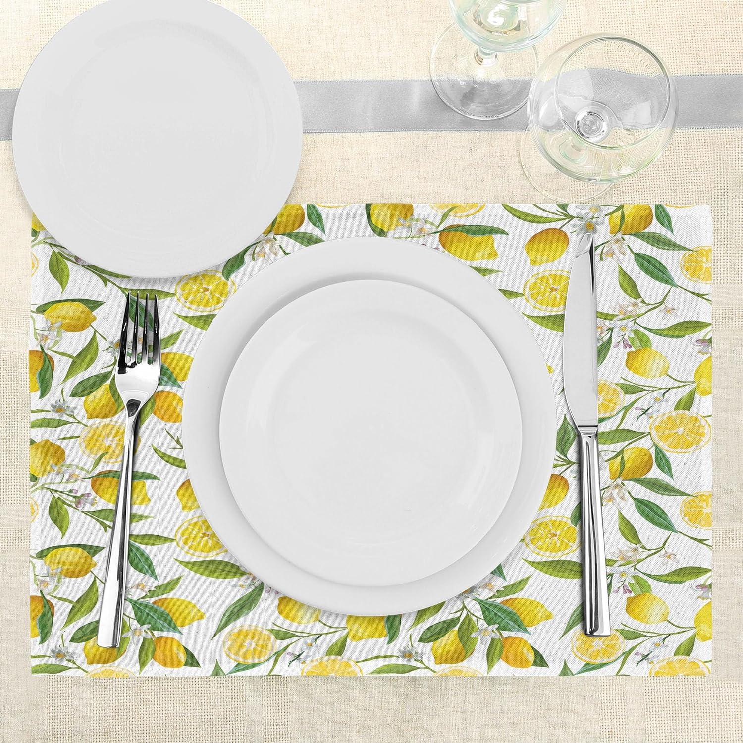 imageAmbesonne Christmas Place Mats Set of 4 Merry Xmas Wish Fir Tree Branches Poinsettia Flowers Birds and Deer Washable Fabric Placemats for Dining Table Standard Size Green and RedFern Green