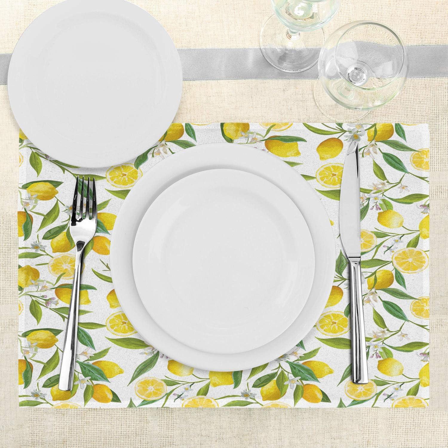 imageAmbesonne Christmas Place Mats Set of 4 Merry Xmas Wish Fir Tree Branches Poinsettia Flowers Birds and Deer Washable Fabric Placemats for Dining Table Standard Size Green and RedFern Green