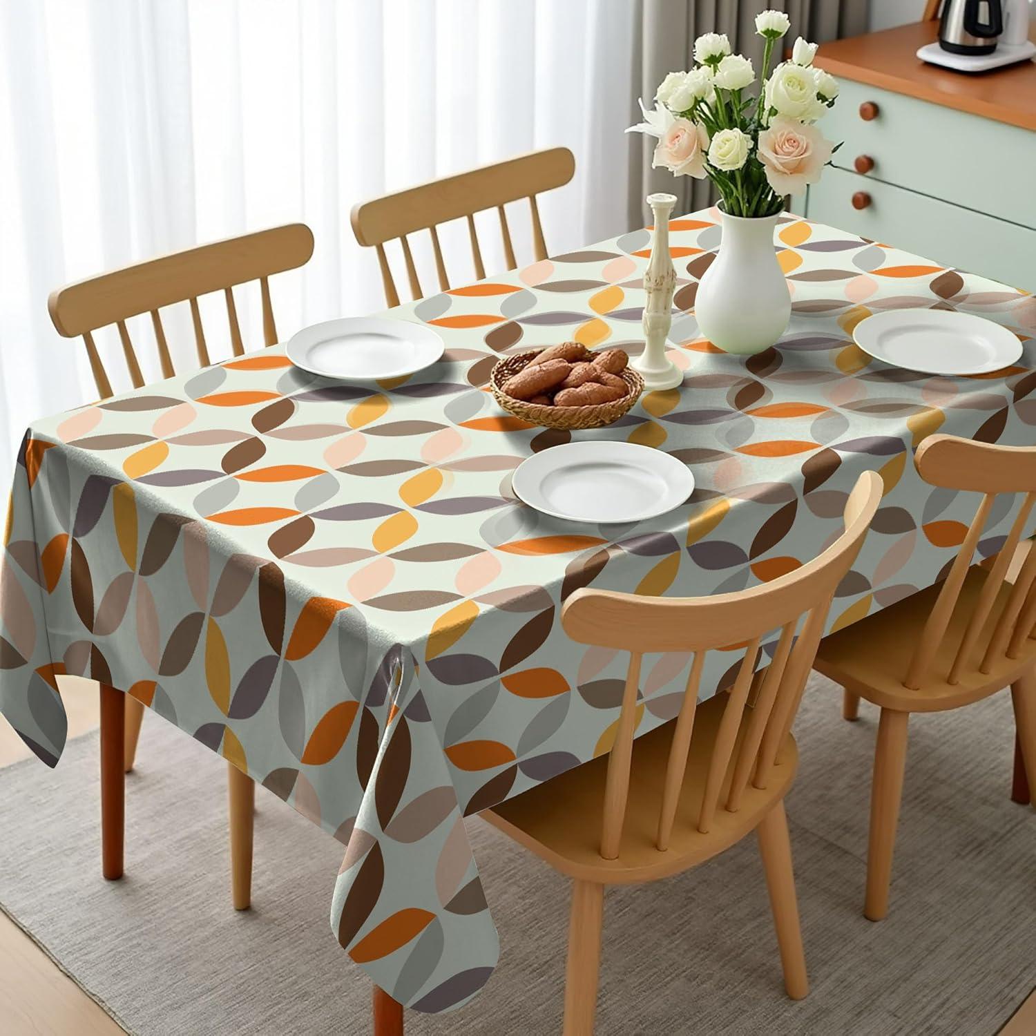 imageAmbesonne Christmas Tablecloth New Years Eve Tree Branch Border with Berry Ribbons Gingerbread Man Dining Room Kitchen Rectangular Table Cover 60 X 84BrownTaupe Grey