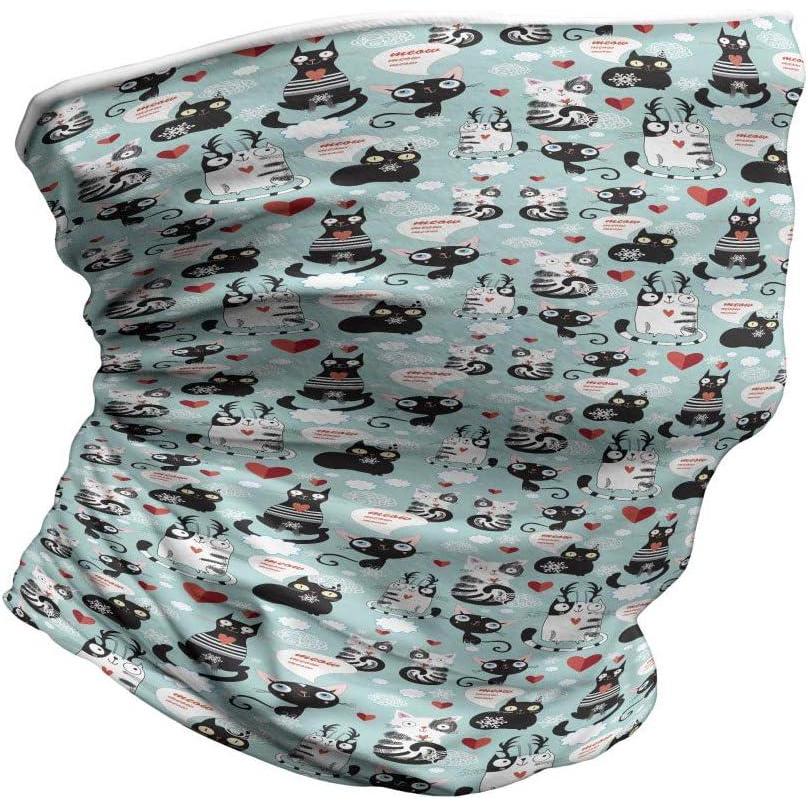 imageAmbesonne Unisex Multicolor Face and Neck WarmersKitties Love Daydreaming
